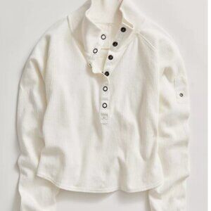 Free People Movement So Fly Cotton Henley Top - Large